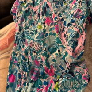 Lilly Pulitzer Blue and Pink Patterned Dress